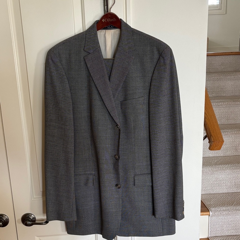 Hugo Boss Men's Gray Three-Button Suit Jacket